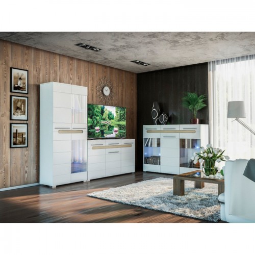 Вітальня Б'янко Білий / дуб сонома