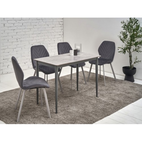 Обеденный керамический стол TM-110 ребекка грей + серый