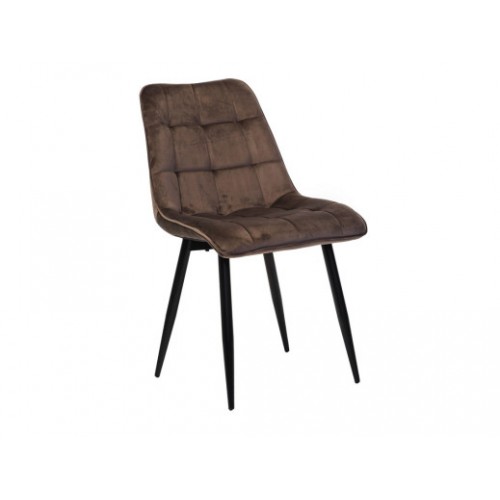 Стул N-46 коричневый велюр + черный