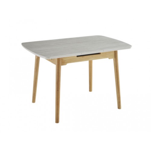 Керамический стол TM-87-1 травертин матовый + дуб