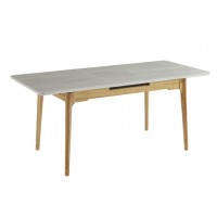 Керамический стол TM-89 травертин + дуб