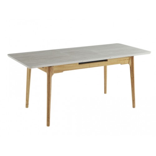 Керамический стол TM-89 травертин + дуб