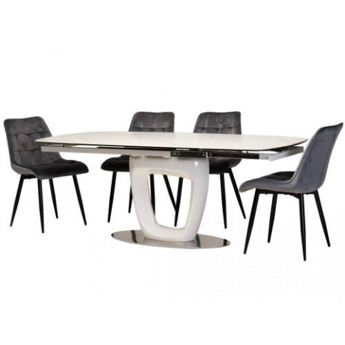 Керамический стол TML-825 белый мрамор