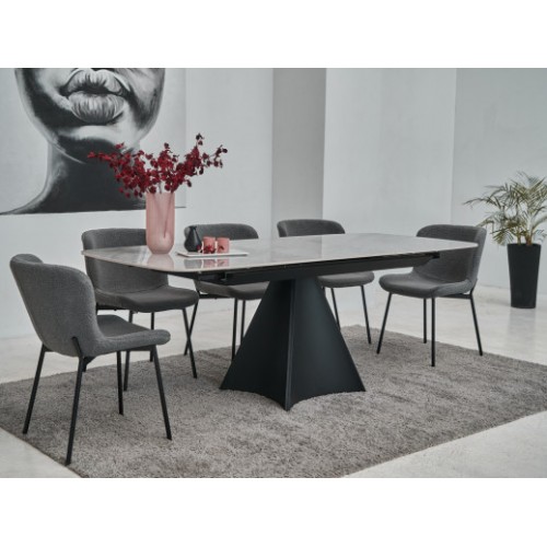 Керамический стол Уго TML-879 ребекка грей + черный