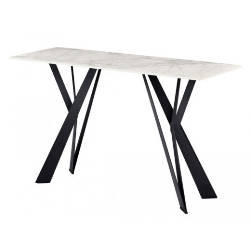 Консоль "Тео" бьянко карарра + черный