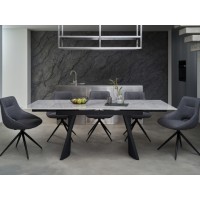 Керамический стол Олимпия ТМL-985 ребекка грей + чёрный