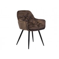 Стул M-65 коричневый велюр + черный