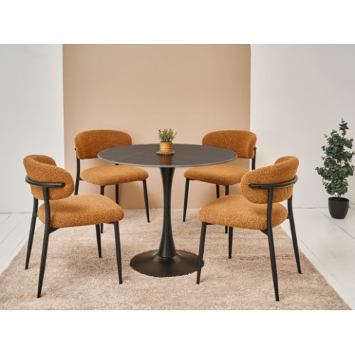 Стол обеденный T-325 лоран блэк + черный