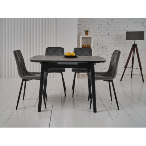 Керамический стол TM-87-1 айс грей + черный