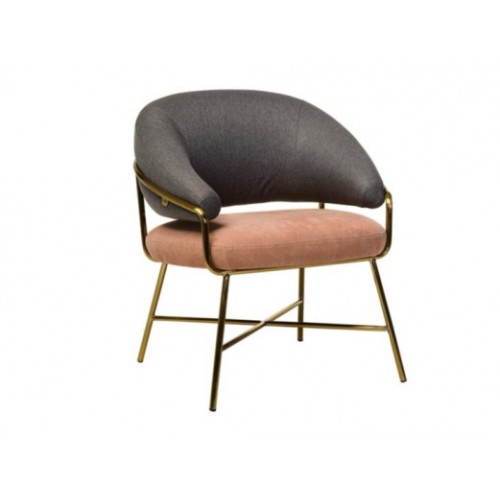 Кресло "Адель" серый + розовый