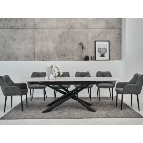 Керамический стол Дино TML-960 калакатта кристалл + черный