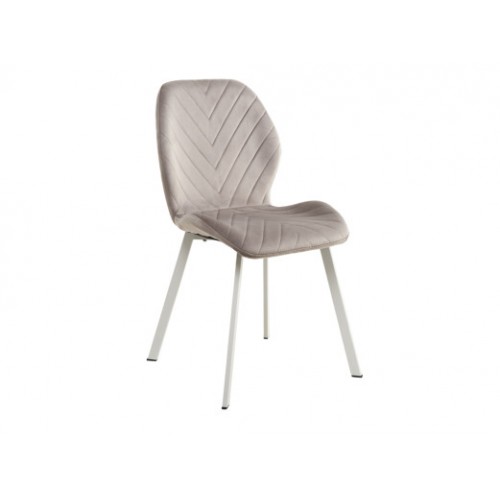 Стул N-54 латте велюр + белый Стул N-54 латте велюр + белый