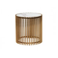 Кофейный стол CJ-1 белый мрамор + золото