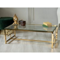 Журнальный стол CL-1 прозрачный+золото