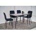 Обеденный керамический стол TM-100 ребекка грей + черный