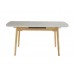 Керамический стол TM-76 травертин матовый + дуб