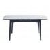 Керамический стол TM-87 белый мрамор + черный