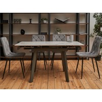 Керамический стол TM-80 каса вайт + серый