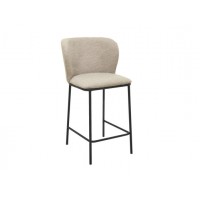 Полубарный стул B-300 белый песок + черный