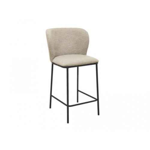 Полубарный стул B-300 белый песок + черный