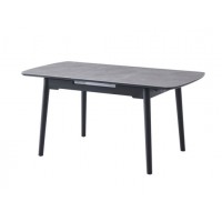 Керамический стол TM-87 гриджио латте + чёрный