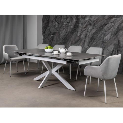 Керамический стол Тициано TML-1150 деликато грей + белый