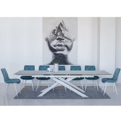 Керамический стол TML-890 бланко перлино + белый