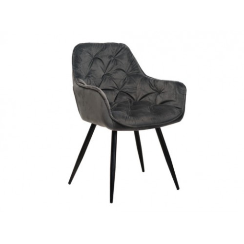 Стул M-65 серый велюр + черный