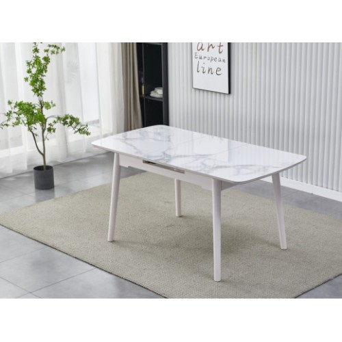 Керамический стол TM-76 вайт клауд + белый