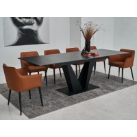 Керамический стол Алонцо TML-955 неро дорадо + черный