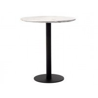 Стол барный BT-01 белый мрамор + черный