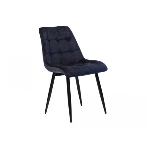 Стул N-46 чернильно-синий велюр + черный