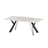 Журнальный стол "Тео" бьянко карарра + чёрный