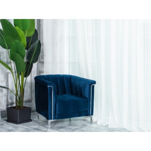 Кресло "Джованни" индиго + серебро