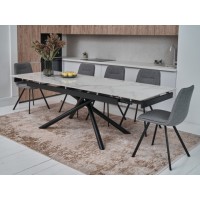 Керамический стол TML-819 вайт клауд + чорний