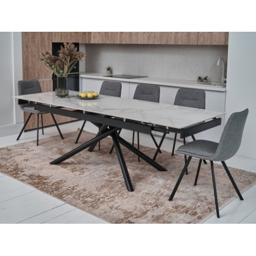 Керамический стол TML-819 вайт клауд + чорний