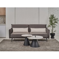 Комплект журнальных столов CT-40 Рокко белый мрамор + чёрный