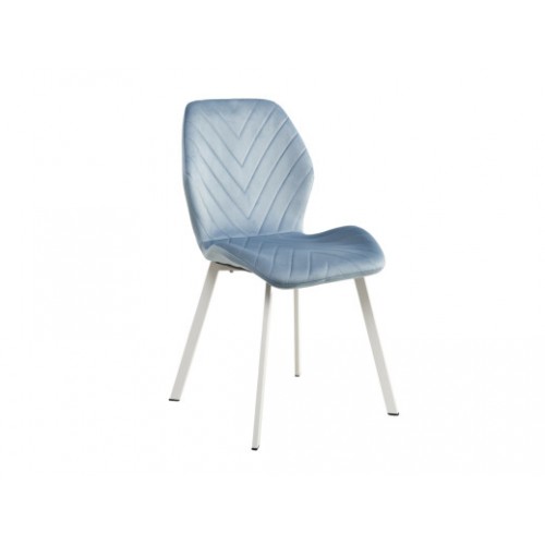 Стул N-54 голубой топаз велюр + белый Стул N-54 голубой топаз велюр + белый