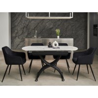 Керамический стол Карло TMT-100 касса голд + черный