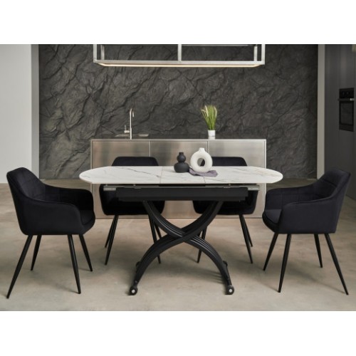 Керамический стол Карло TMT-100 касса голд + черный