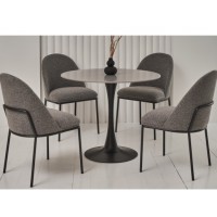 Стол обеденный T-325 айс грей + черный