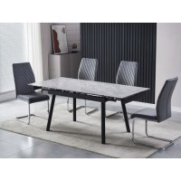 Керамический стол TM-88-1 ребекка грей + черный