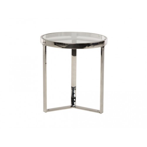 Кофейный стол CB-2 прозрачный + серебро