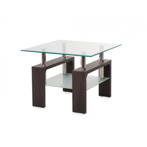 Журнальный стол С-106 прозрачный + венге