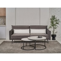 Комплект журнальных столов CT-35 Лоренза каса вайт + чёрный