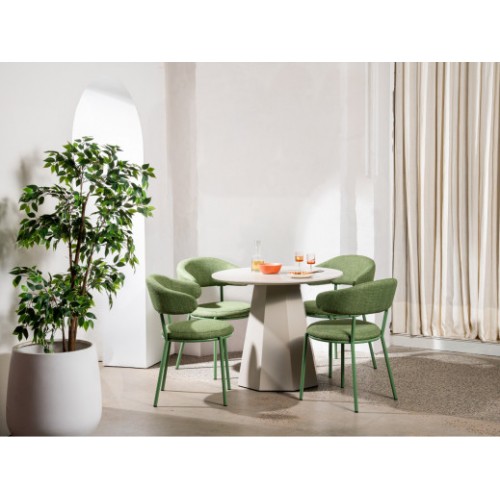 Стол круглый полиуретановый МДФ TМ-200-1 теплый песок