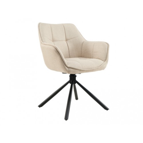 Стул поворотный R-69 айвори + черный