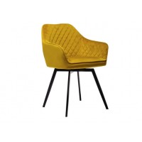 Стул поворотный R-63 горчичный + черный