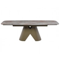 Керамический стол Парис TML-997 айрон бронз + коричневый