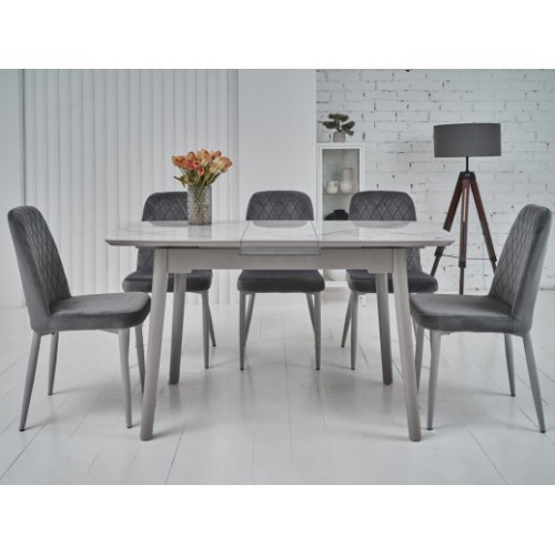 Керамический стол TM-84 каса вайт + серый